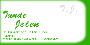 tunde jelen business card